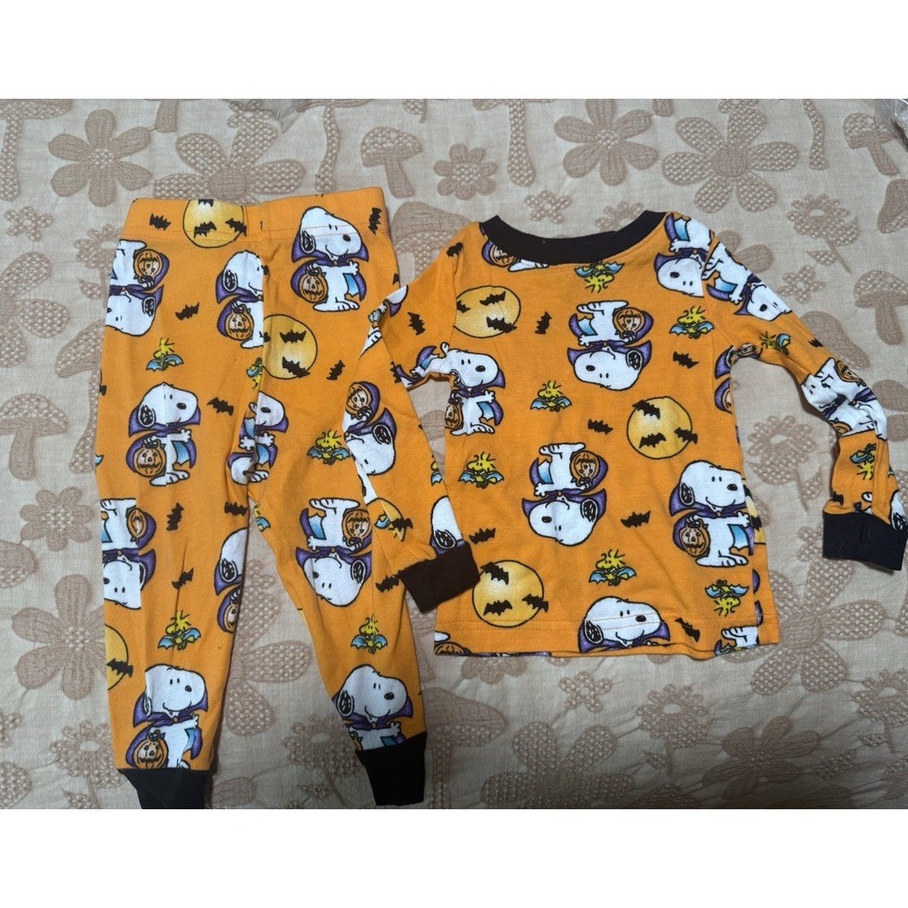 Peanuts Snoopy Halloween Cotton Pajama 2-Piece Set - 18M -